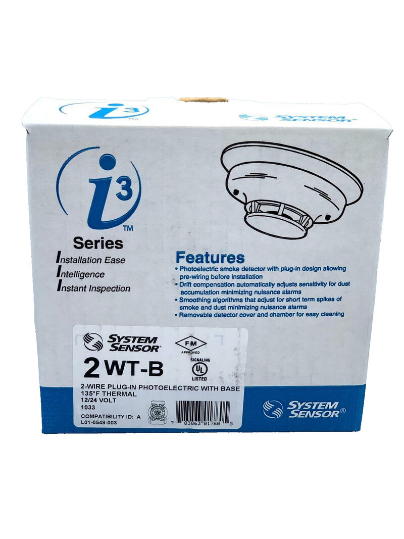 System Sensor smoke detector and notification devices